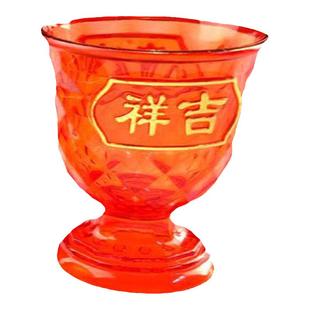 礼佛财神供杯水晶茶杯酒杯贡杯供佛水杯供碗供具摆件佛具用品