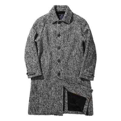 长款羊毛冬季粗花呢大衣