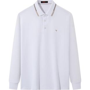 【不变形领】柒牌男装清仓长袖polo衫男春季商务休闲百搭翻领T恤