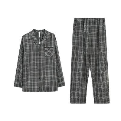 安之伴【巨柔软】男士睡衣春秋季2025新款梭织纯棉磨毛家居服套装