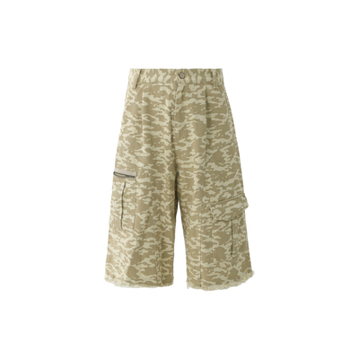 街头工装休闲美式复古迷彩七分裤