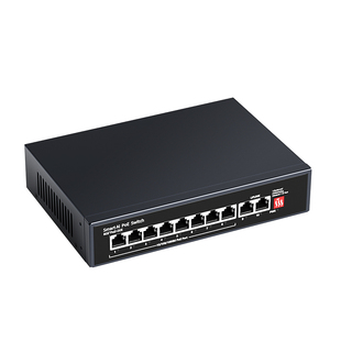 阿卡斯 千兆标准POE交换机百兆4口8口16口24口监控网络摄像头专用上行SFP光纤模块48V供电智能交换机