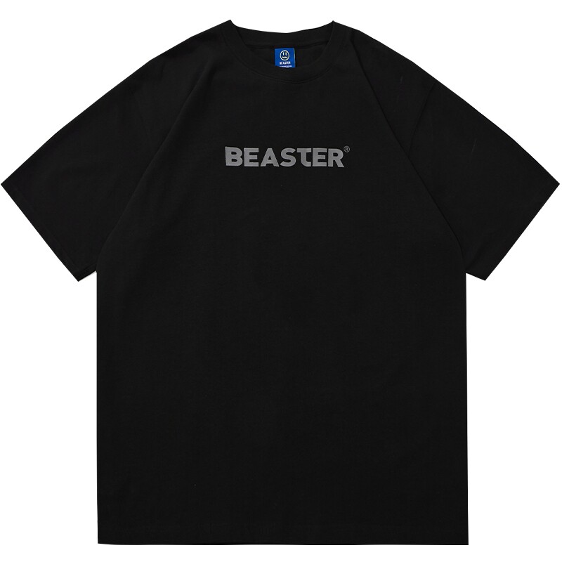 BEASTER 官方街头国潮牌重磅基础款短袖情侣T恤纯色休闲圆领上衣
