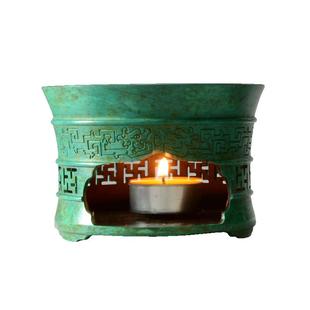 藏村万字烛火温茶炉 中式提香烤茶器暖茶炉 精致温茶器围炉煮茶器