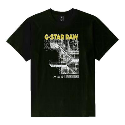 gstar男士夏季短袖印花t恤