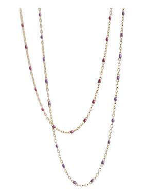 不褪色小清新浆果紫色滴釉项链彩色豆豆圆珠串珠锁骨链轻奢高级感