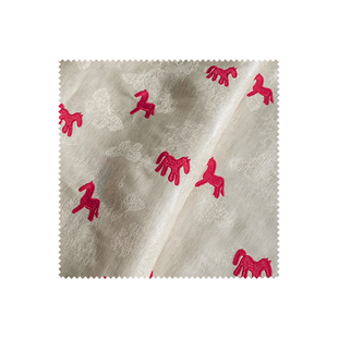 马年人丝提花刺绣混纺布料复古垂坠感上衣外套旗袍服装设计师面料