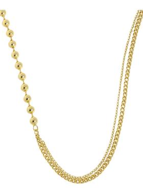 多层圆珠蛇骨女纯银锁骨链