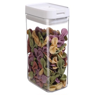 方形易扣密封罐防水防潮杂粮豆类收纳盒锁扣开合大口径塑料储物罐