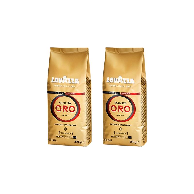 Lavazza拉瓦萨意大利进口ORO欧罗金意式浓缩咖啡豆250g*2