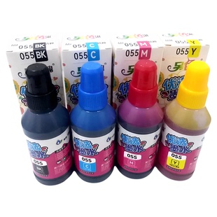 另色鬼墨水适用爱普生喷墨055墨水适用L5398 L3319 L3318 L1318打印机墨水染料办公家用相片黑色彩色兼容墨水