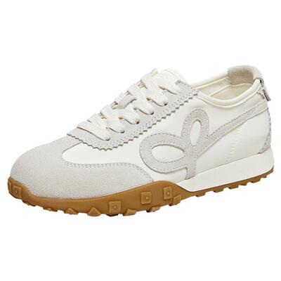 TATA他她啵啵信号女鞋春季款阿甘鞋休闲德训鞋白色运动鞋CNH01AM6