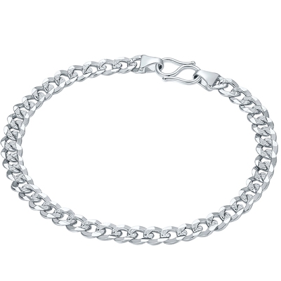 六桂福珠宝铂金古巴链手链