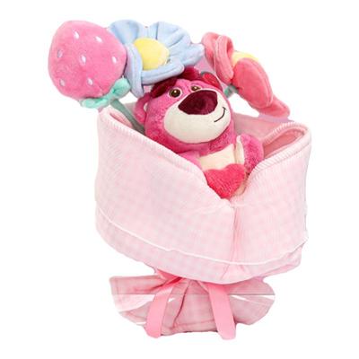 迪士尼草莓熊花束情人节礼物