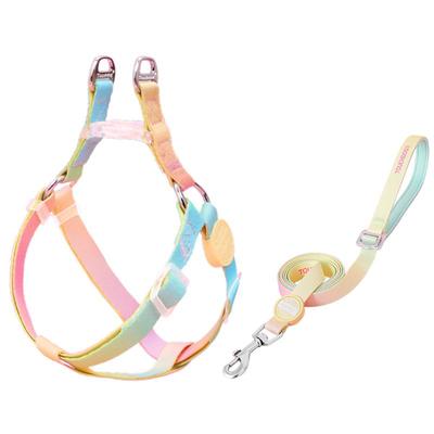 Touchdog它它 幻彩狗胸背带牵引绳遛狗绳中小体型迷你茶杯犬可用
