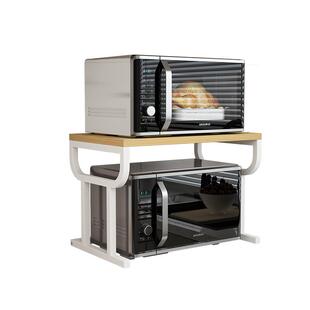 厨房微波炉置物架台面双层烤箱架多功能家用灶台电饭锅空气炸锅架