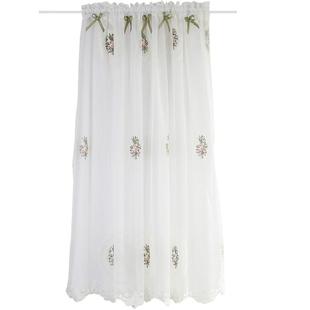 鸢尾乡旅椭圆玫瑰蝴蝶结文艺短帘半帘咖啡帘半截帘柜门帘幔头帘