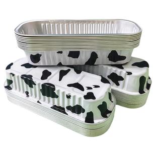 空气炸锅锡盒长方形铝箔蛋糕杯锡纸杯200ml榴莲盒耐烤铝箔餐盒