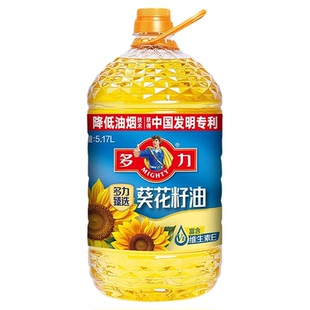 多力精选葵花籽油5.17L压榨工艺好油清亮精炼食用油大桶家用炒菜