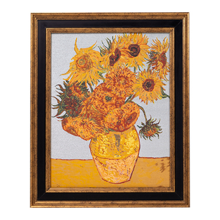 南京云锦研究所博物馆梵高的向日葵挂画现代北欧风装饰画轻奢礼盒