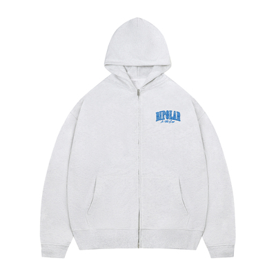 BIPOLAR立体绣断开字开衫卫衣