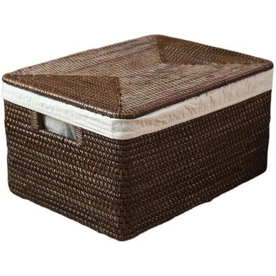 蜜糖咖色藤编收纳送运费险