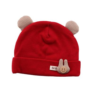 婴儿帽子秋冬季小月龄纯棉满月帽