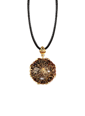 与万物星空琉璃珠吊坠绿色镀金吊坠女生玻璃珠生日礼物转运珠小众