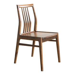 [云帆餐椅]原创北欧现代纯实木书椅手工榫卯柚木黑胡桃丨览春木业