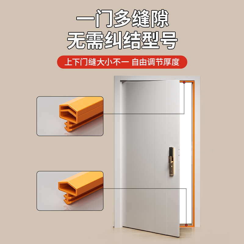 门缝密封条卡槽式缝隙填补神器木门框贴卧室隔音吸音静音防风胶条