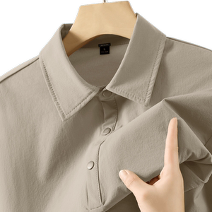 GV真维斯长袖POLO衫男春秋季2024新款翻领衬衣男士宽松休闲套头A