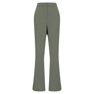 Scofield女装高腰垂感西装裤通勤开衩裤脚阔腿裤夏季裤子