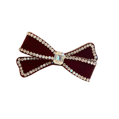 2025新款红色蝴蝶结发夹刘海夹