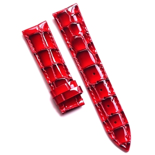 美度手表带 真皮 原装贝伦赛丽M007207女款18-16漆皮亮皮表带18mm