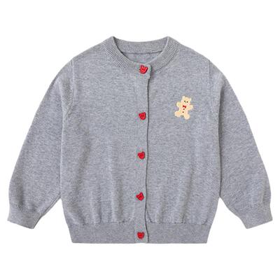 嘟嘟家女童春季毛衣100%棉开衫