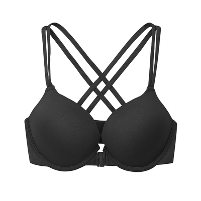 欧美牛奶丝前聚拢内衣有钢圈交叉