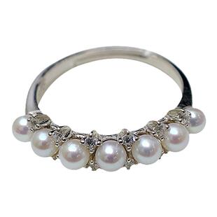 《风尘》天然极光淡水mini小珍珠排戒指925纯银开口精致气质百搭