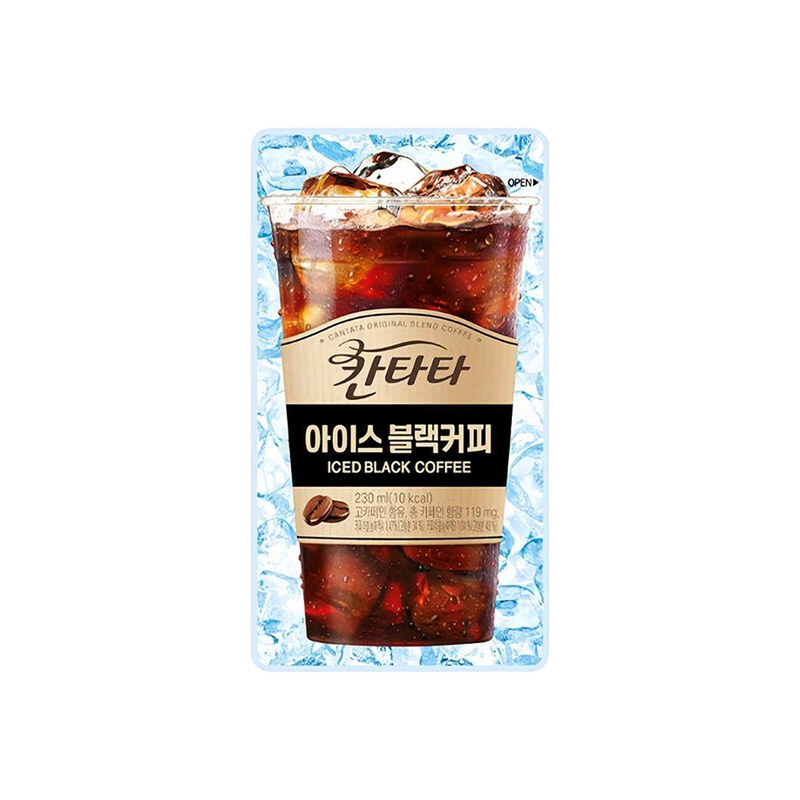 【旗舰】乐天韩国进口康塔塔黑美式咖啡甜美式拿铁榛子袋装即饮