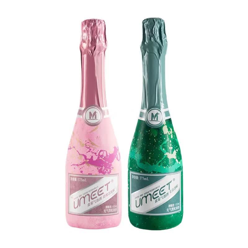 UMEET悠蜜蓝莓气泡酒果酒 女士低度甜酒闺蜜微醺酒香槟聚会派对