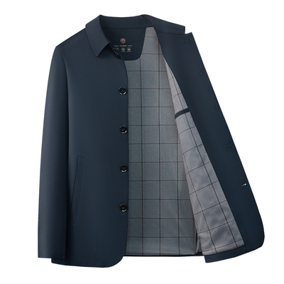 恒源祥高端男士夹克中年明扣外套