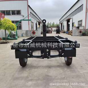 牵引式5吨拉杆转向框架拖车 板房集装箱移动运输挂车货物拖车
