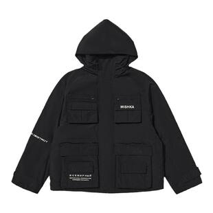 成果蒋申同款MISHKA大眼球冬季美式高街潮牌90白鸭绒厚羽绒服男女