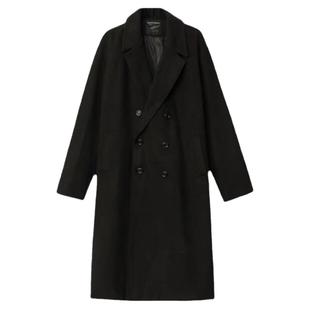 高级感痞帅学院风毛呢大衣男士套装春秋冬季长款成熟呢子风衣外套