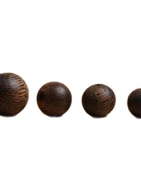 天然达拉干沉香散珠保真老料沉香珠子108颗佛珠配珠DIY手工散珠子