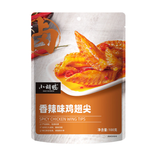 小胡鸭香辣鸡翅尖108g鸭脖无骨鸡爪鸭舌零食小吃办公室夜宵