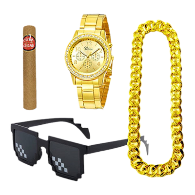 假金链子仿真道具生日聚会金项链