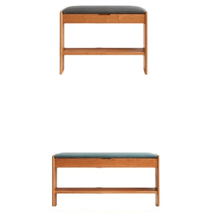 实木换鞋凳入户进门长条沙发凳樱桃木储物收纳家用门口极窄床尾凳