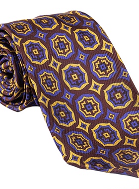 FABRICSHOP手工七折真丝意式领带