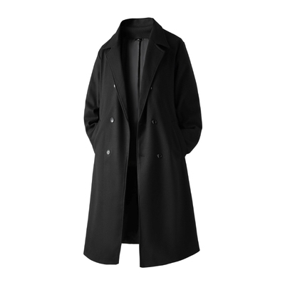 班尼路SK2026新款长款毛呢大衣春季高级感过膝风衣呢子男装外套YS