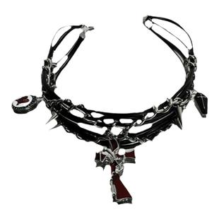 十字架choker暗黑项链男款高级感小众设计亚文化配饰朋克锁骨链女